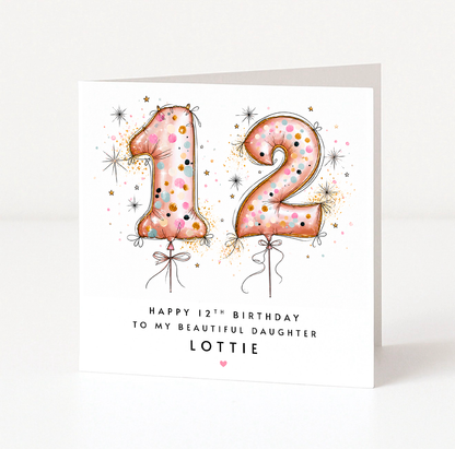 12th Birthday Card