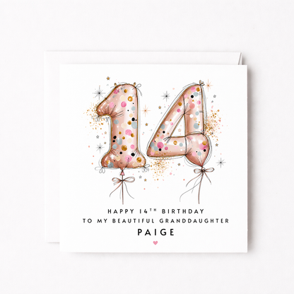 14th Birthday Card