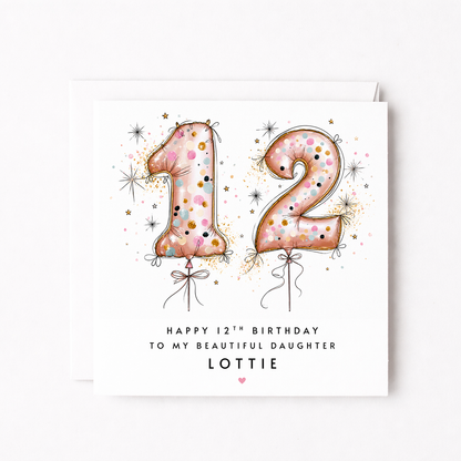 12th Birthday Card