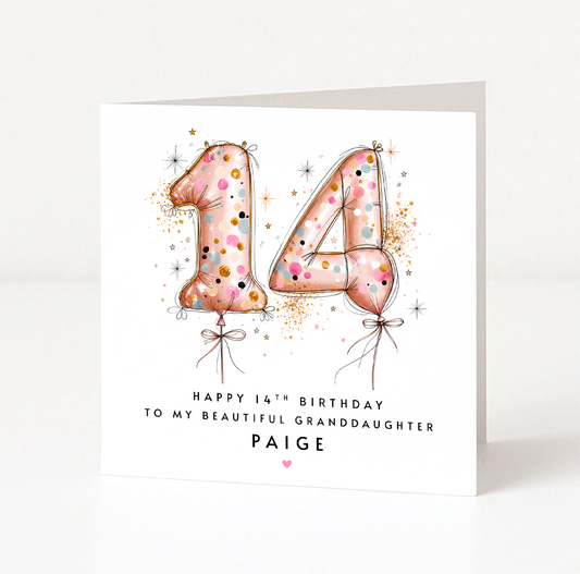 14th Birthday Card