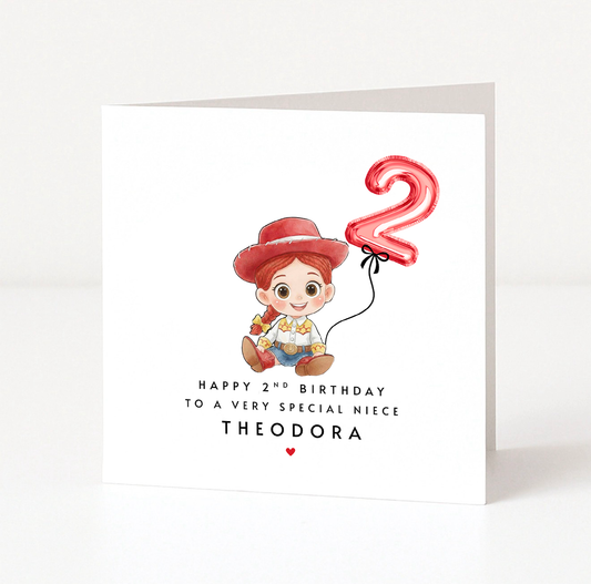 Cowgirl Birthday Card